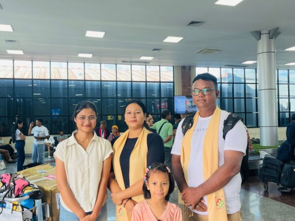 Santosh and Pramita Airprt Arrival